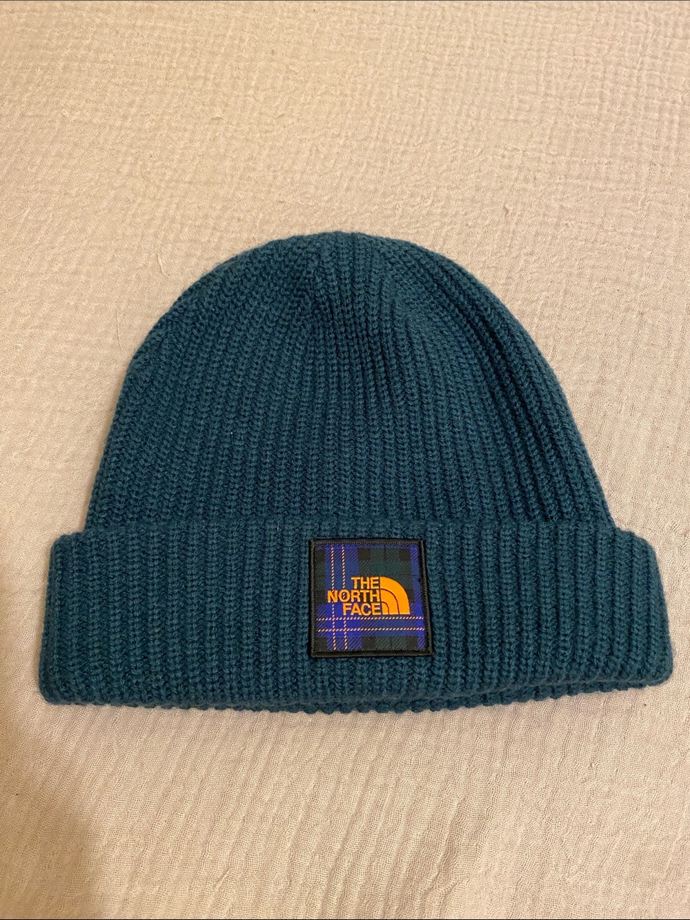 The North Face Dark Teal Green  Ribbed Cuff Beanie
